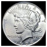 1924-S Silver Peace Dollar CHOICE BU