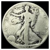 1921-S Silver Walking Liberty Half Dollar  NICELY