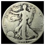 1921-S Silver Walking Liberty Half Dollar  NICELY