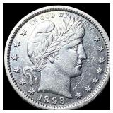 1893 Silver Barber Quarter CLOSELY UNCIRCULATED