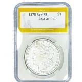 1878 Rev 79 Morgan Silver Dollar PGA AU55