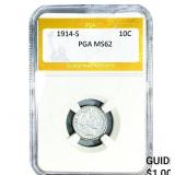 1914-S Barber Dime PGA MS62