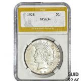 1928 Silver Peace Dollar PGA MS63+