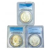 [3 Coins] 1879-1886 Morgan Silver Dollar PCGS MS62