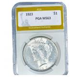 1923 Silver Peace Dollar PGA MS63
