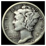 1924-S Silver Mercury Dime SUPERB GEM BU