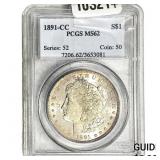 1891-CC Morgan Silver Dollar PCGS MS62