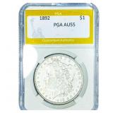 1892 Morgan Silver Dollar PGA AU55