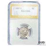 1937-D Buffalo Nickel PGA MS65