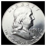 1963-D Silver Half Dollar Franklin CHOICE BU
