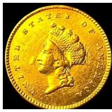 1854 Gold $1 Indian Princess Head Type 2 HIGH GRAD