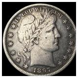 1897 Silver Half Dollar (Barber) NEARLY UNCIRCULAT