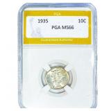 1935 Mercury Silver Dime PGA MS66