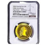 2024 1oz Gold $1 230th Anniversary Flowing Hair