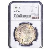 1901 Morgan Silver Dollar NGC AU58