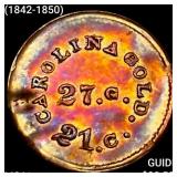 (1842-1850) A. Bechtler G$1 27G, 21C, Plain Edge U