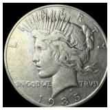 1935 Silver Peace Dollar NEARLY UNCIRCULATED