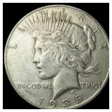 1935 Silver Peace Dollar NEARLY UNCIRCULATED