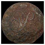 1769 Russia Catherine II Copper 5 Kopecks NEARLY U