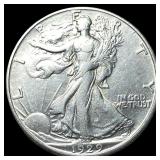 1929-S Silver Walking Liberty Half Dollar CLOSELY