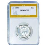 1939 Washington Silver Quarter PGA MS67