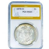 1878-CC Morgan Silver Dollar PGA MS64