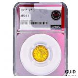 1852 $2.50 Gold Quarter Eagle NGC MS61