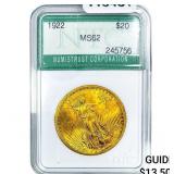 1922 $20 Gold Double Eagle NTC MS62