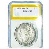 1878 Rev 79 Morgan Silver Dollar PGA XF45