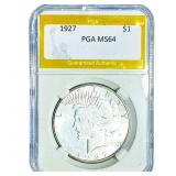 1927 Silver Peace Dollar PGA MS64