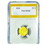 1904 $2.50 Gold Quarter Eagle PGA MS66