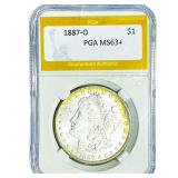 1887-O Morgan Silver Dollar PGA MS63+