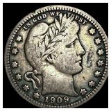 1909 Barber Quarter Dollar LIGHTLY CIRCULATED