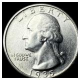 1935-D Silver Washington Quarter UNCIRCULATED