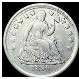 1856 Seated Liberty Silver Half Dime NEARLY  UNCI