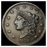 1838 Coronet Head Large Cent CLOSELY  UNCIRCULATE