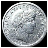 1907-O Silver Barber Dime NEARLY UNCIRCULATED