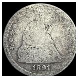 1891 Silver Liberty Seated Dime NICELY  CIRCULATE