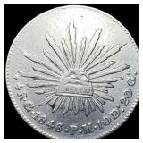 1846 Mexico Silver 4 Reales NEARLY UNCIRCULATED