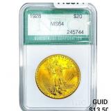 1928 $20 Gold Double Eagle NTC MS64