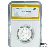 1941-D Washington Silver Quarter PGA MS66