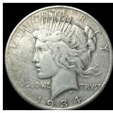 1934 Silver Peace Dollar LIGHTLY CIRCULATED