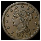 1855 Braided Hair Large Cent UNCIRCULATED
