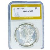 1901-O Morgan Silver Dollar PGA MS66