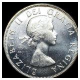 1958 Canada Silver 50 Cents GEM BU
