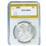 1896 Morgan Silver Dollar PGA MS64