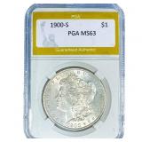 1900-S Morgan Silver Dollar PGA MS63