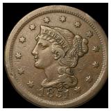 1851 Braided Hair Large Cent NEARLY UNCIRCULATED