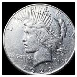 1928 Silver Peace Dollar NEARLY UNCIRCULATED