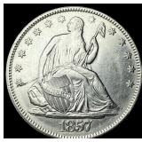 1857 Seated Liberty Half Dollar CHOICE AU